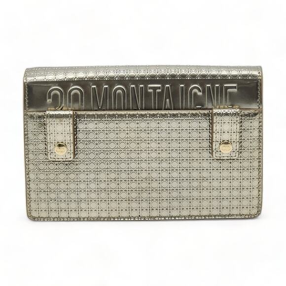 Dior Micro-Cannage 30 Montaigne Convertible Bag - Leather - Gold $3800 - Picture 7 of 11